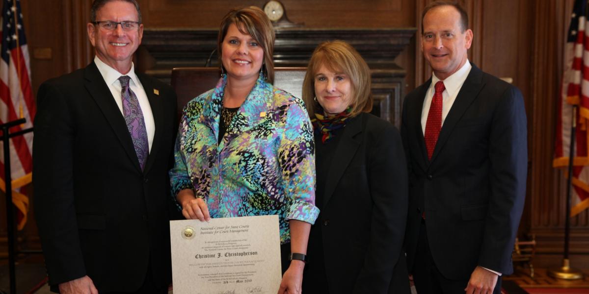Director of Judicial Branch Education, Christine Christopherson, becomes Fellow of Institute for Court Management