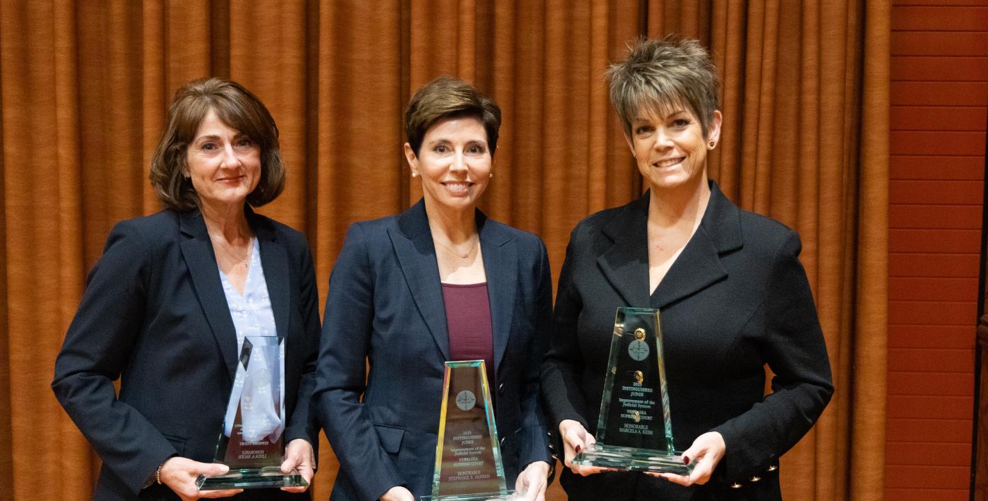 Judges Linda Bauer, Stephanie Hansen, and Marcela Keim.
