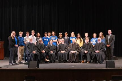 Student ambassadors with Court